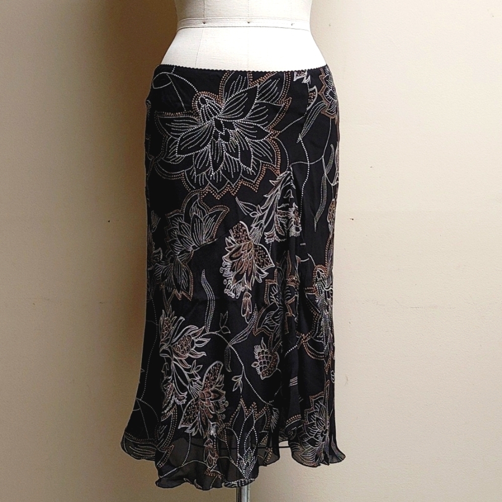 Caroll from France Chiffon Tea Length Skirt Size 38